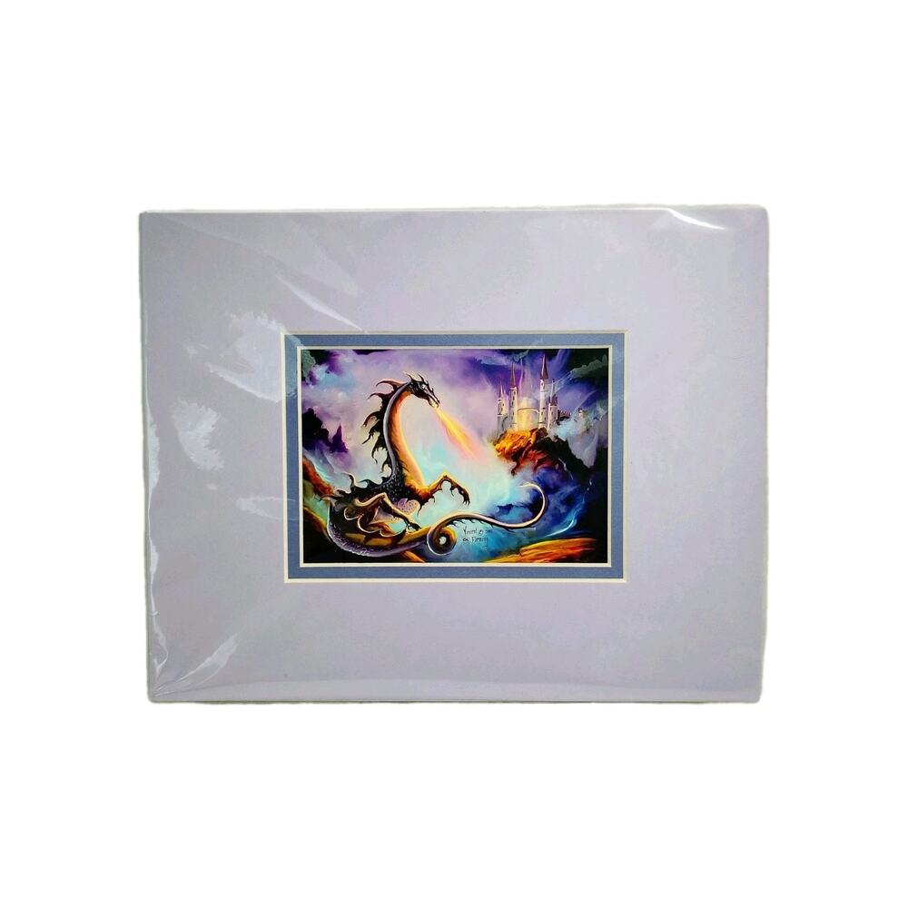 Vincent Fleming Studio '05 Dragon Fire Castle Fantasy MythicalCreature Art Print